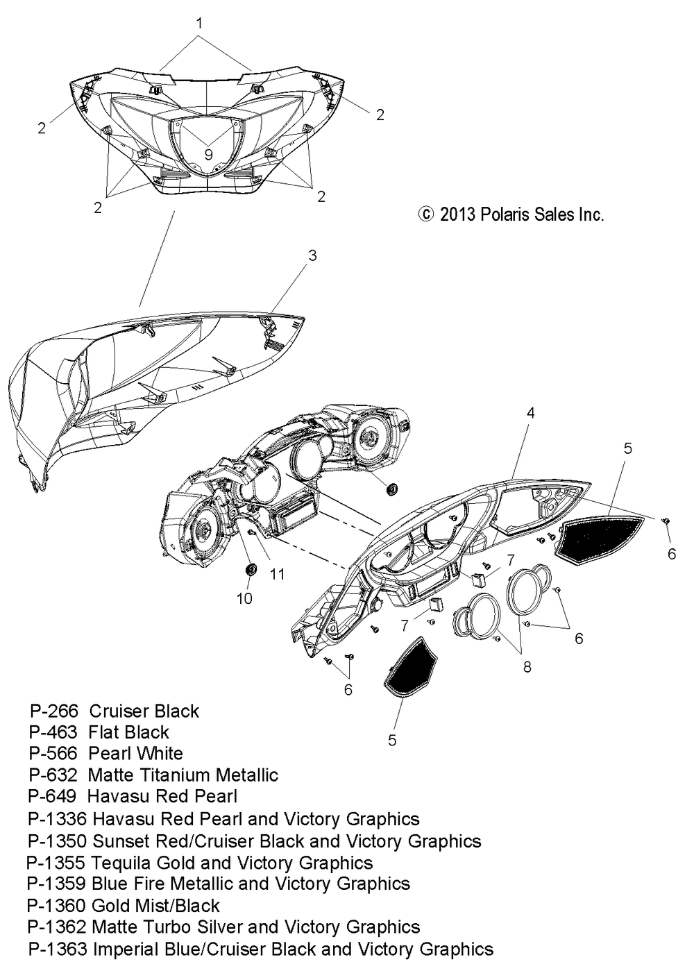 Body dash and fairing - v14da_db_dw_tw_zw36 all options