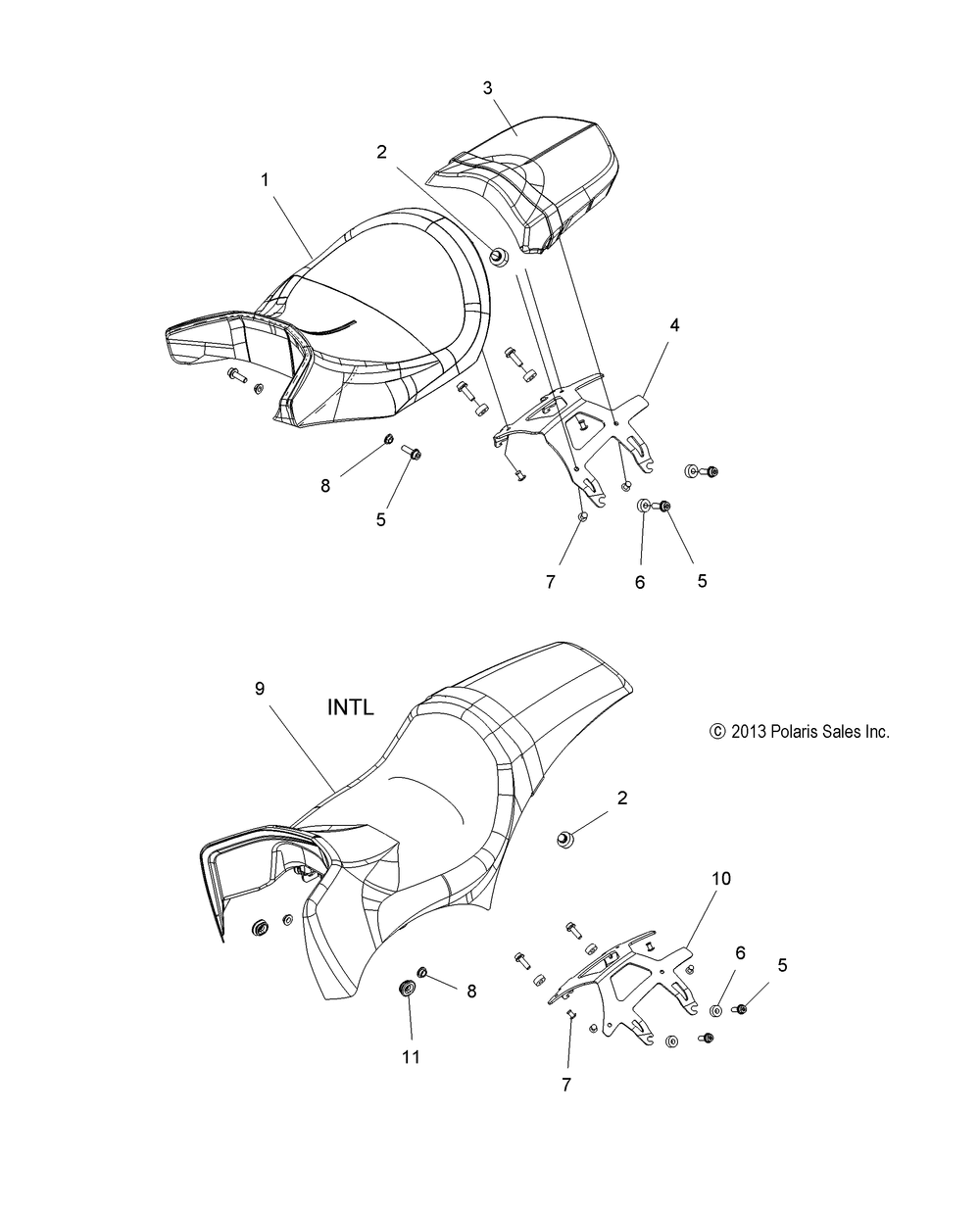 Body seat - v14mb36 all options