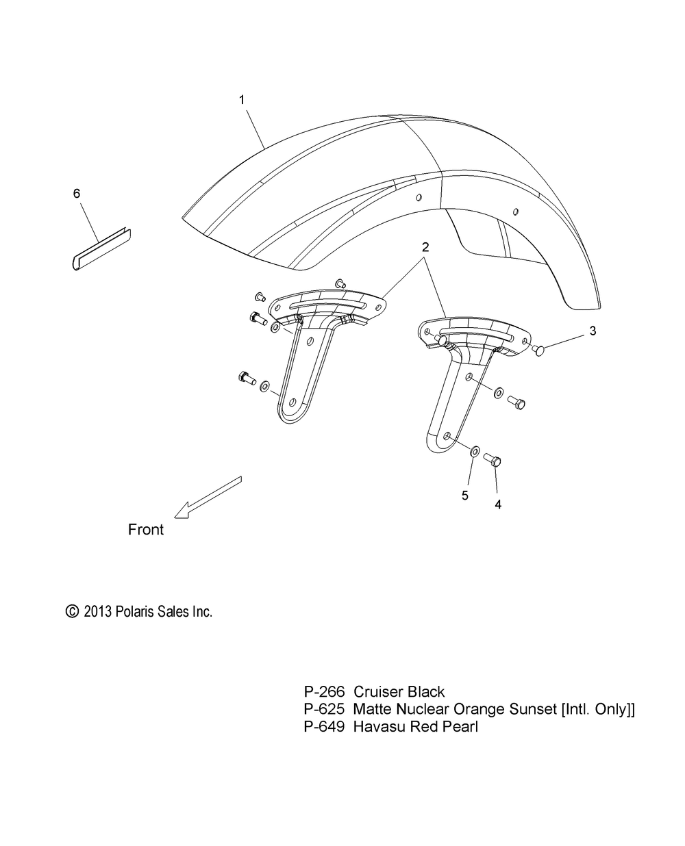 Body fender front - v14mb36 all options