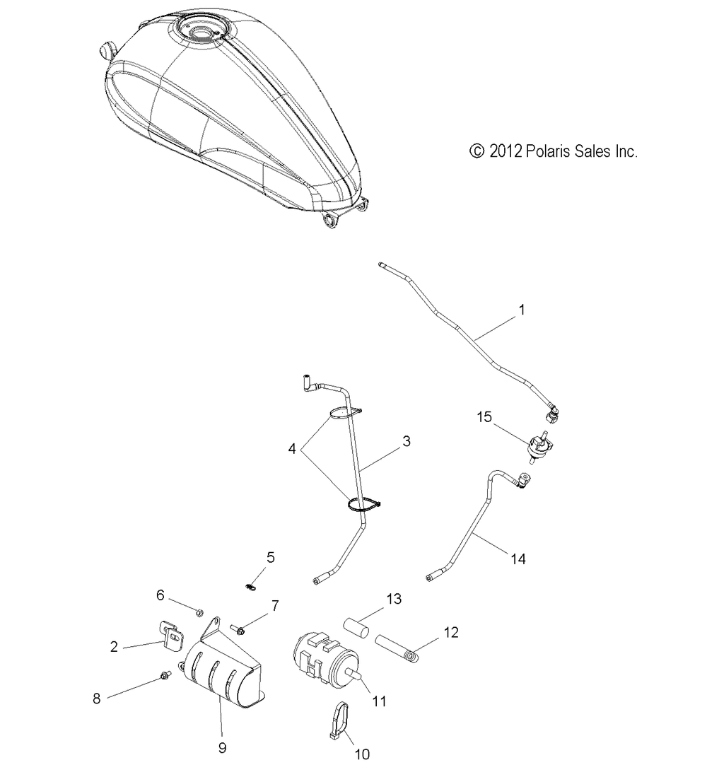 Fuel system evap system (ca) - v14mb36 all options