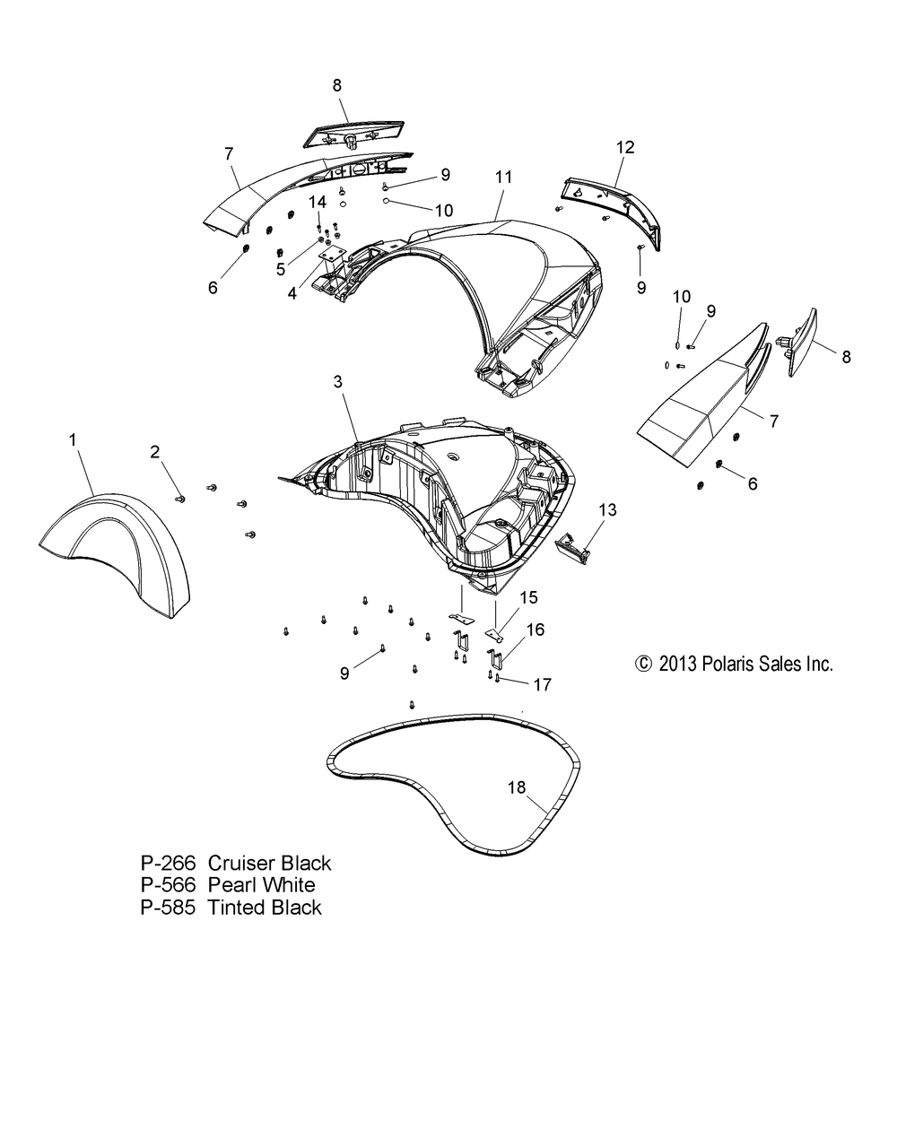 Body trunk lid asm. - v14sw36 all options