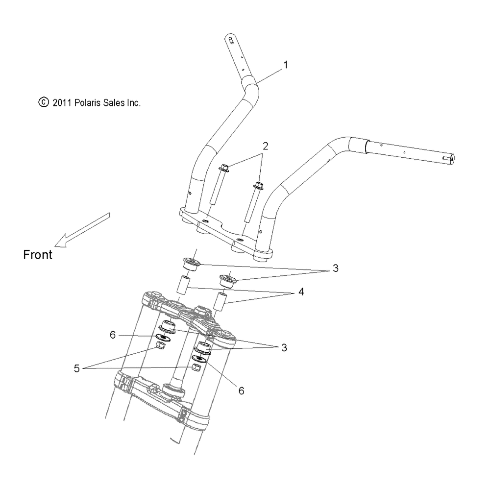 Steering handlebar mounting - v14sw36 all options