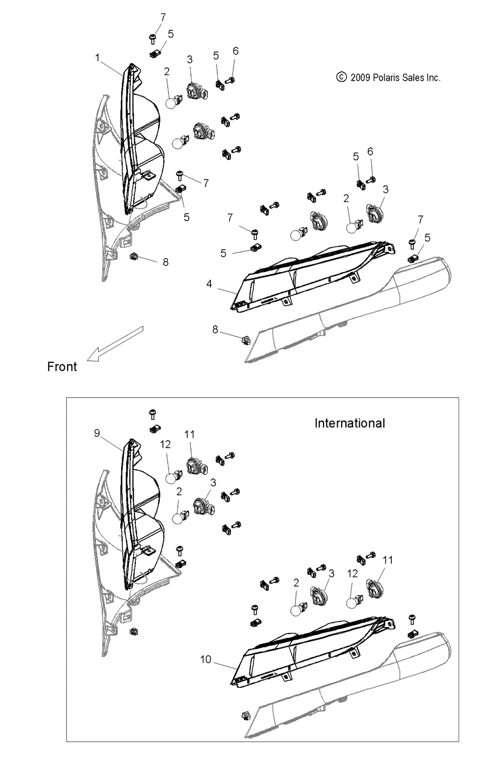 Electrical turn signal front - v14sw36 all options