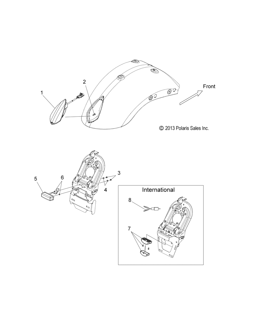 Electrical taillight and license plate light - v14xb36ns_nsa_nsc_es