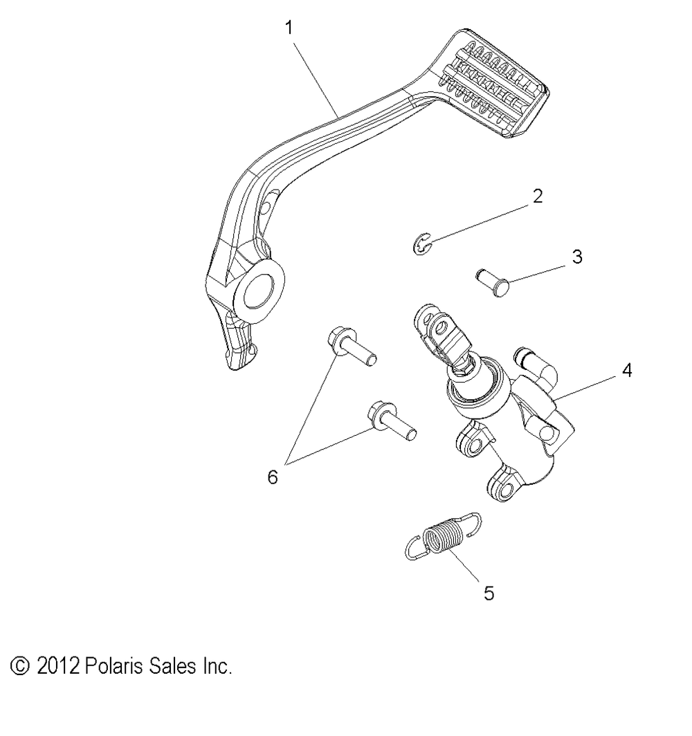 Brakes brake pedal and rear master cylinder - v14xb36ns_nsa_nsc_es