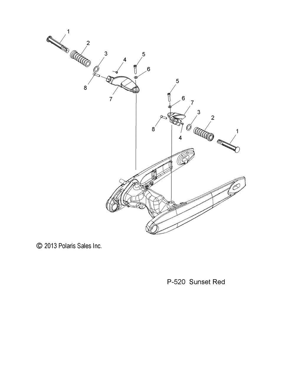 Chassis footpegs passenger - v14xb36ns_nsa_nsc_es