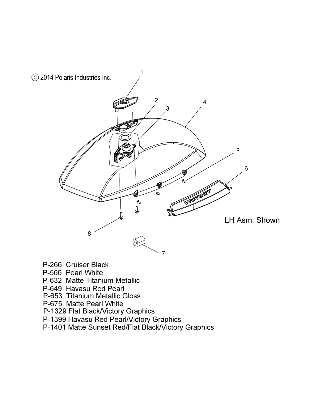 Body saddlebag asm. lid - v15cw_db_dw_tw36 all options