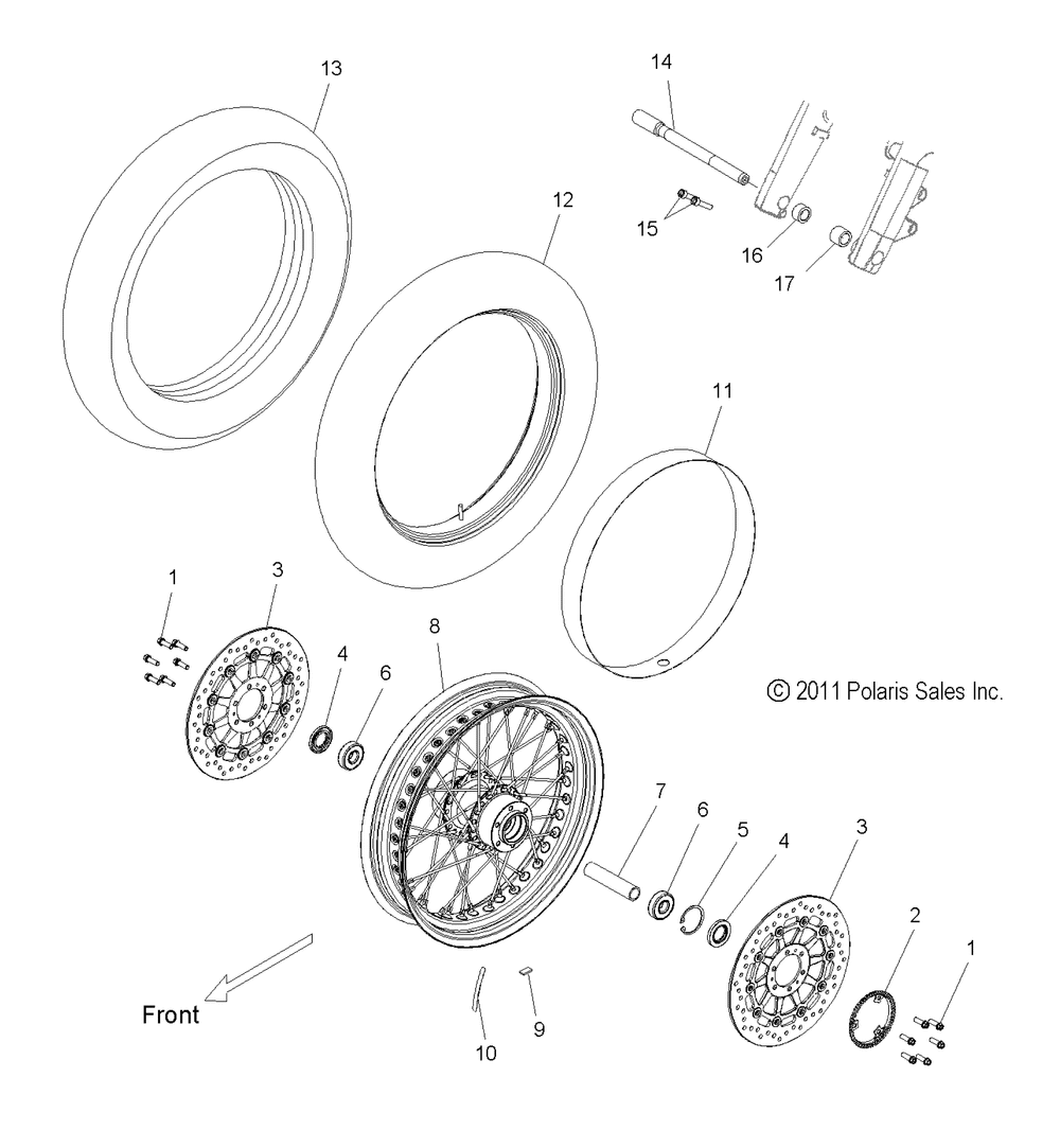 Wheels front laced - v15cw36 all options