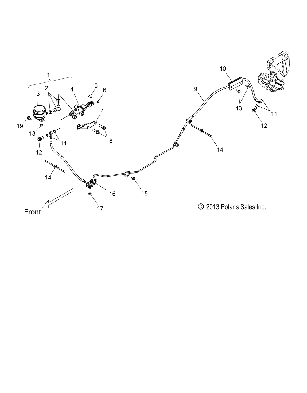 Brakes brake line rear non-abs - v15db36 all options