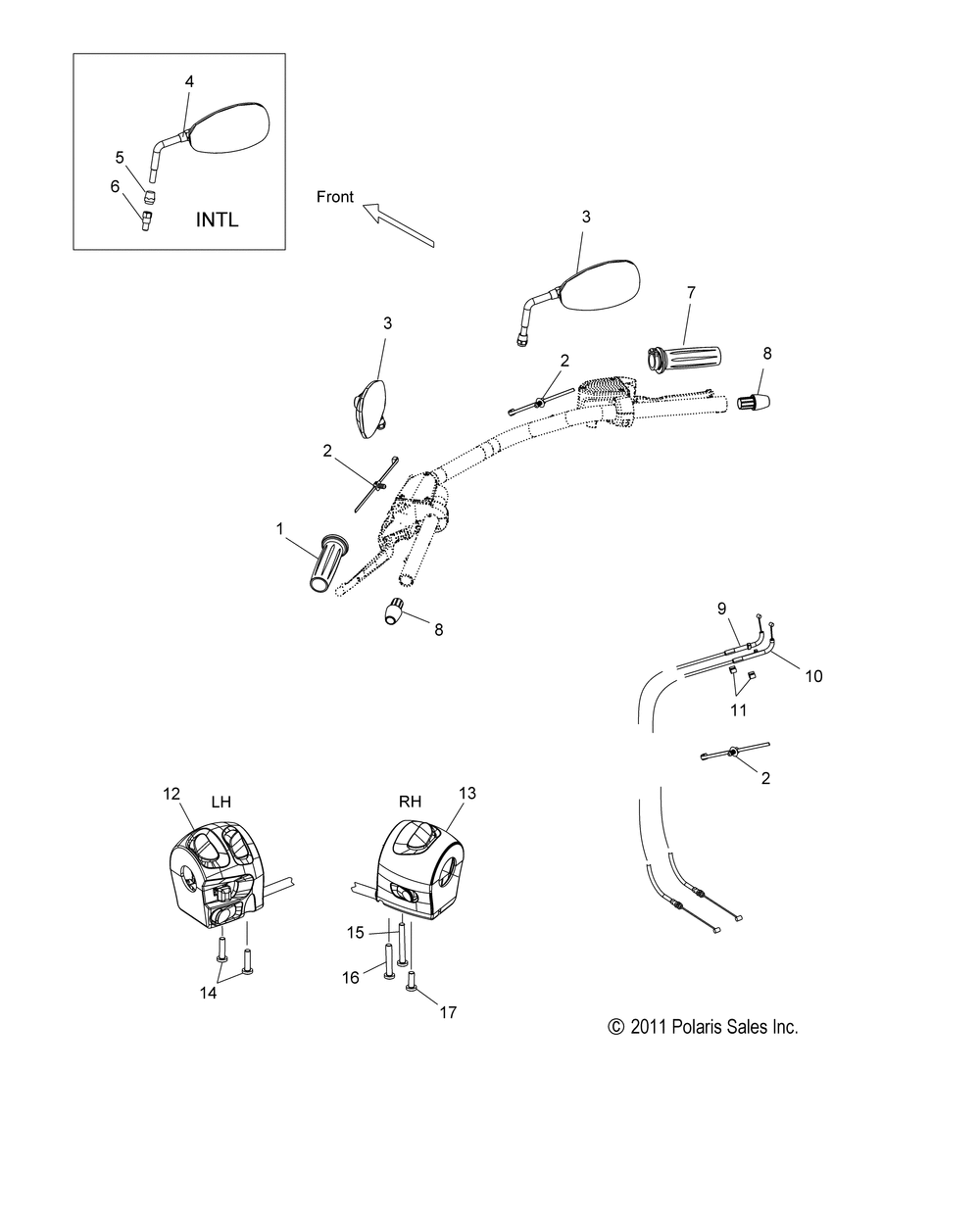 Steering controls and mirrors - v15ga36na_naa_nac_ea