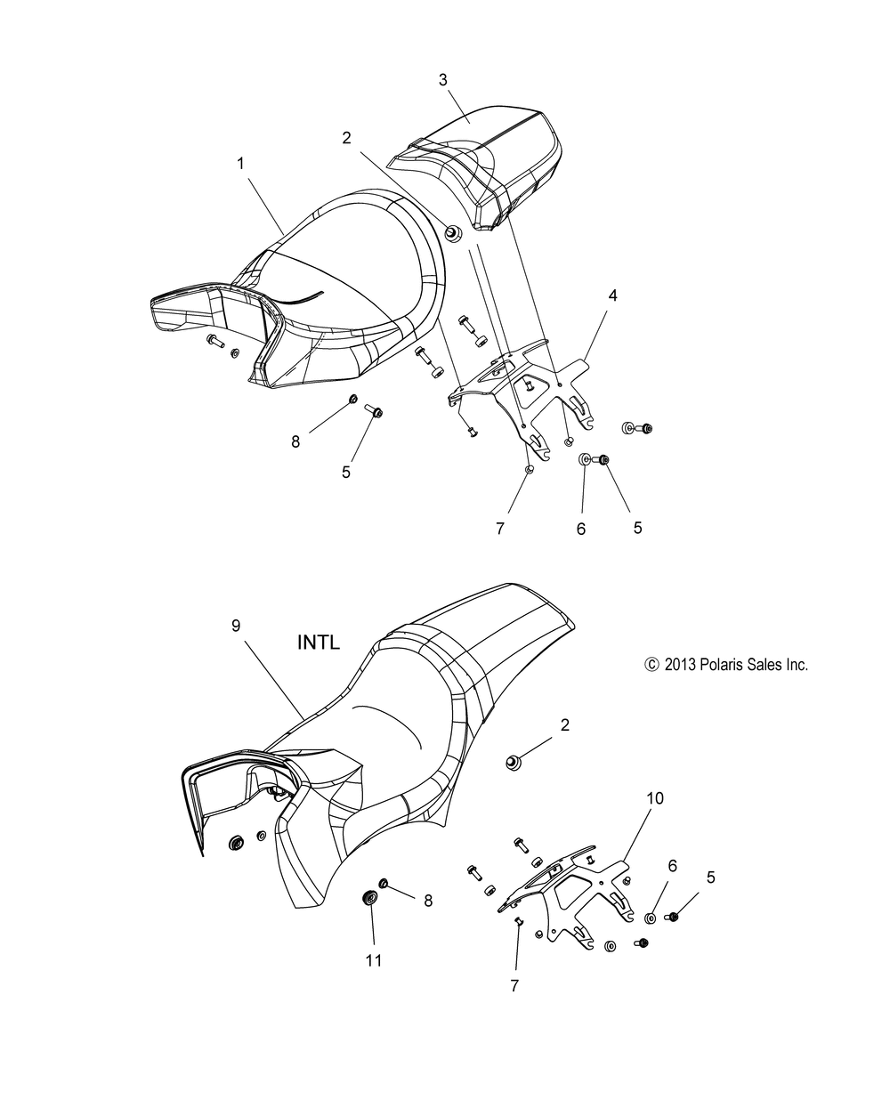 Body seat - v15mw36 all options