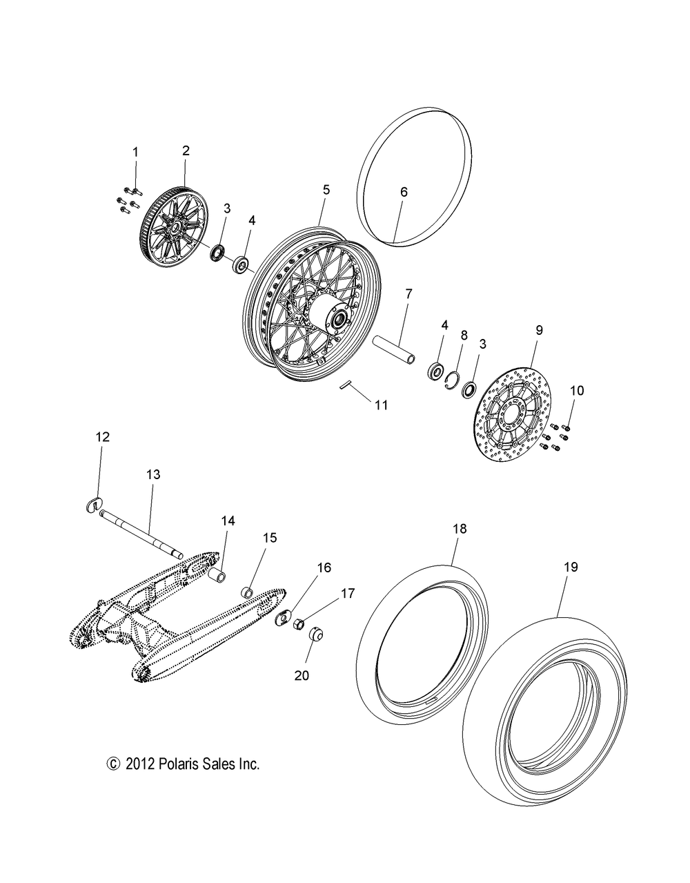 Wheel rear - v15rw36ee