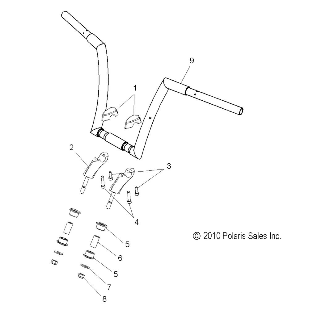 Steering handlebar mounting - v15wb36_ww36 all options