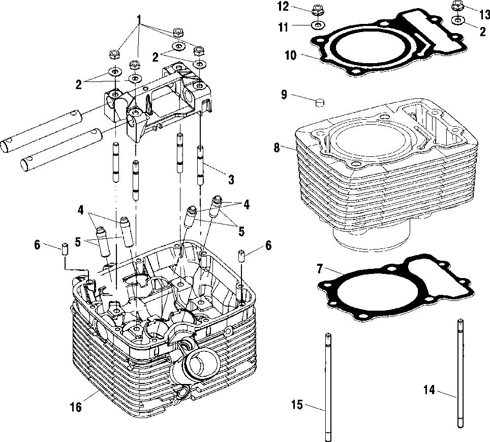 Cylinder and head - v99cb15lcz