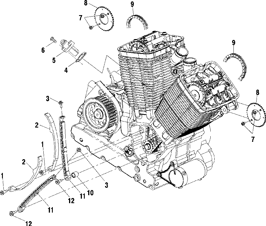 Camchain and tensioner - v99cb15lcz