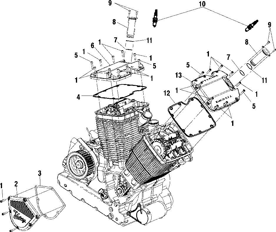 Cam and valve covers - v99cb15lcz