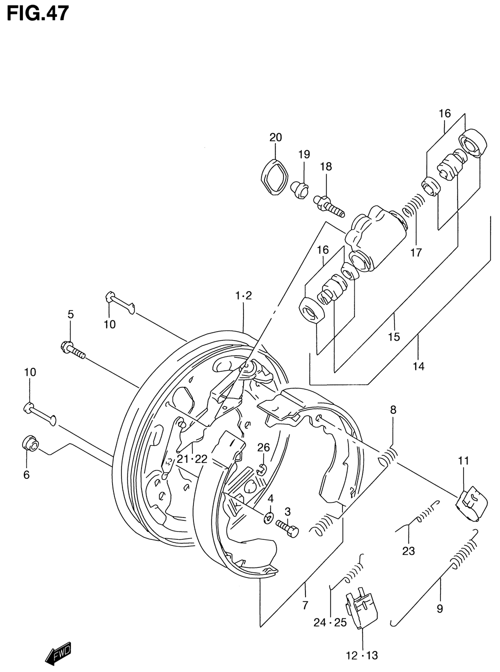 Front wheel brake