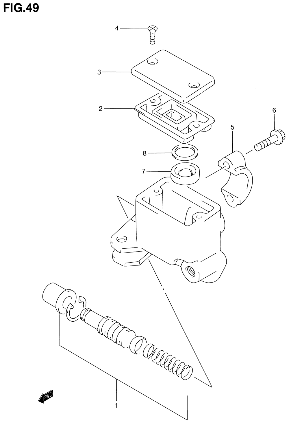 Front master cylinder