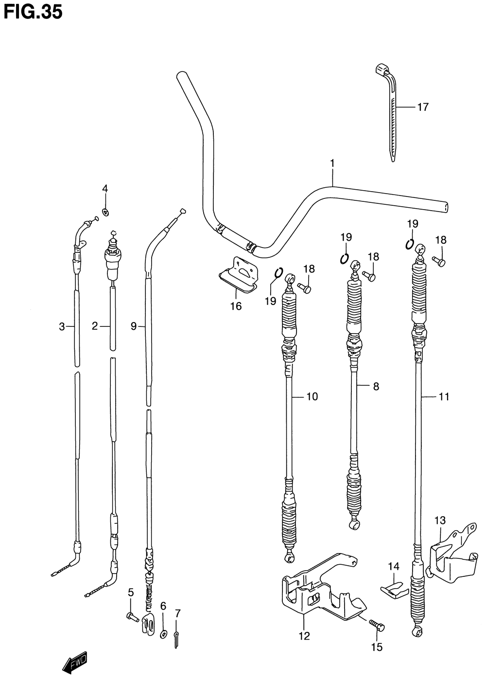 Handlebar - cable