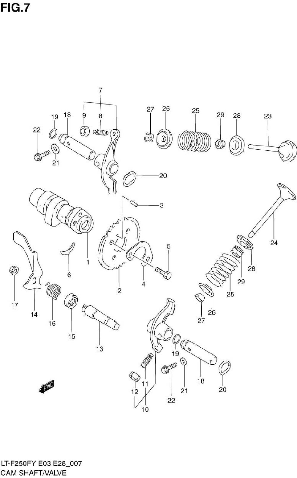 Cam shaft - valve