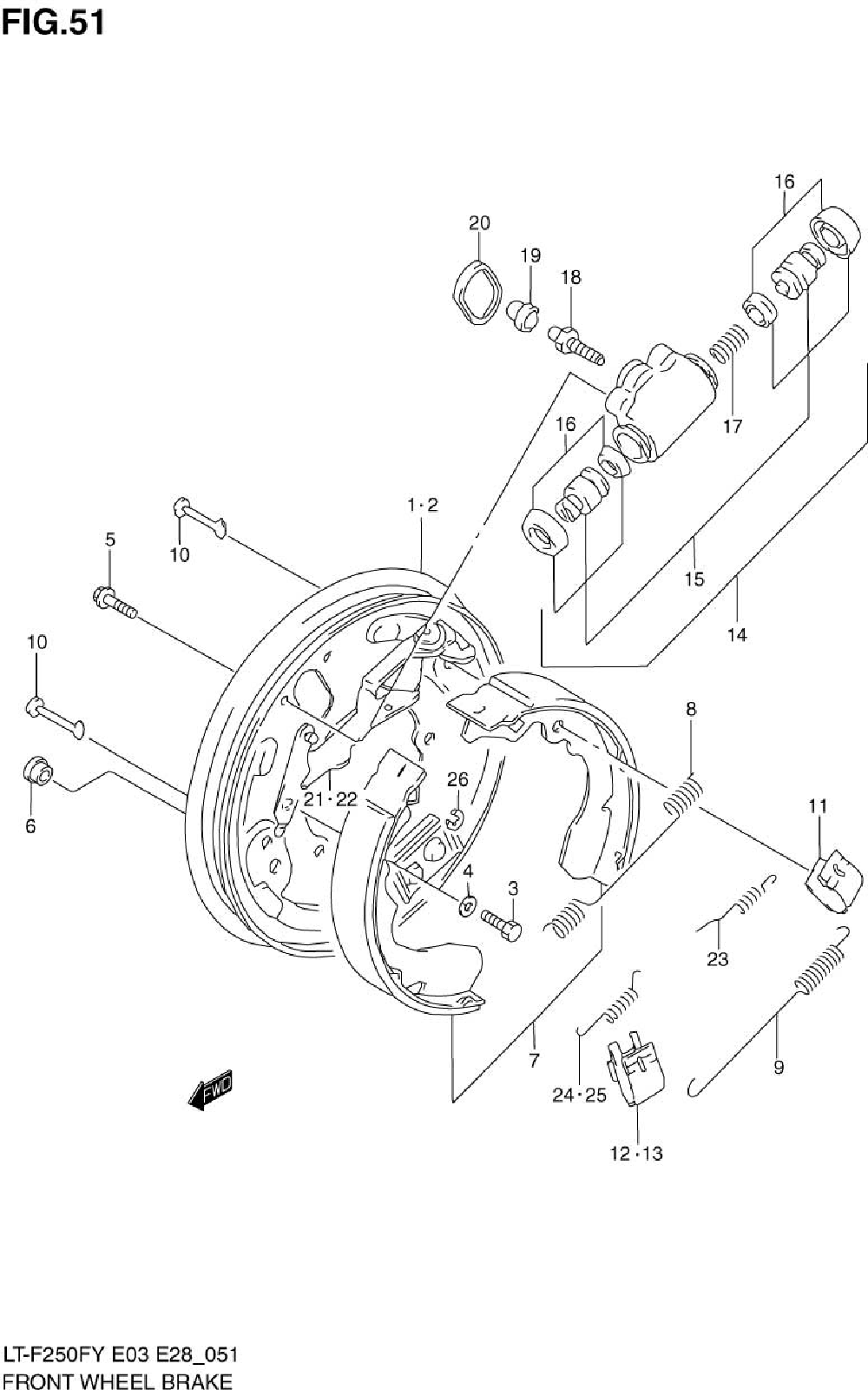 Front wheel brake