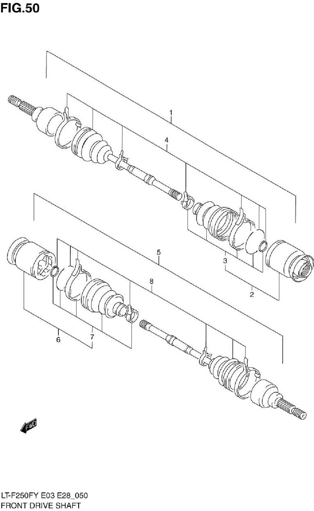 Front drive shaft (model x_y)