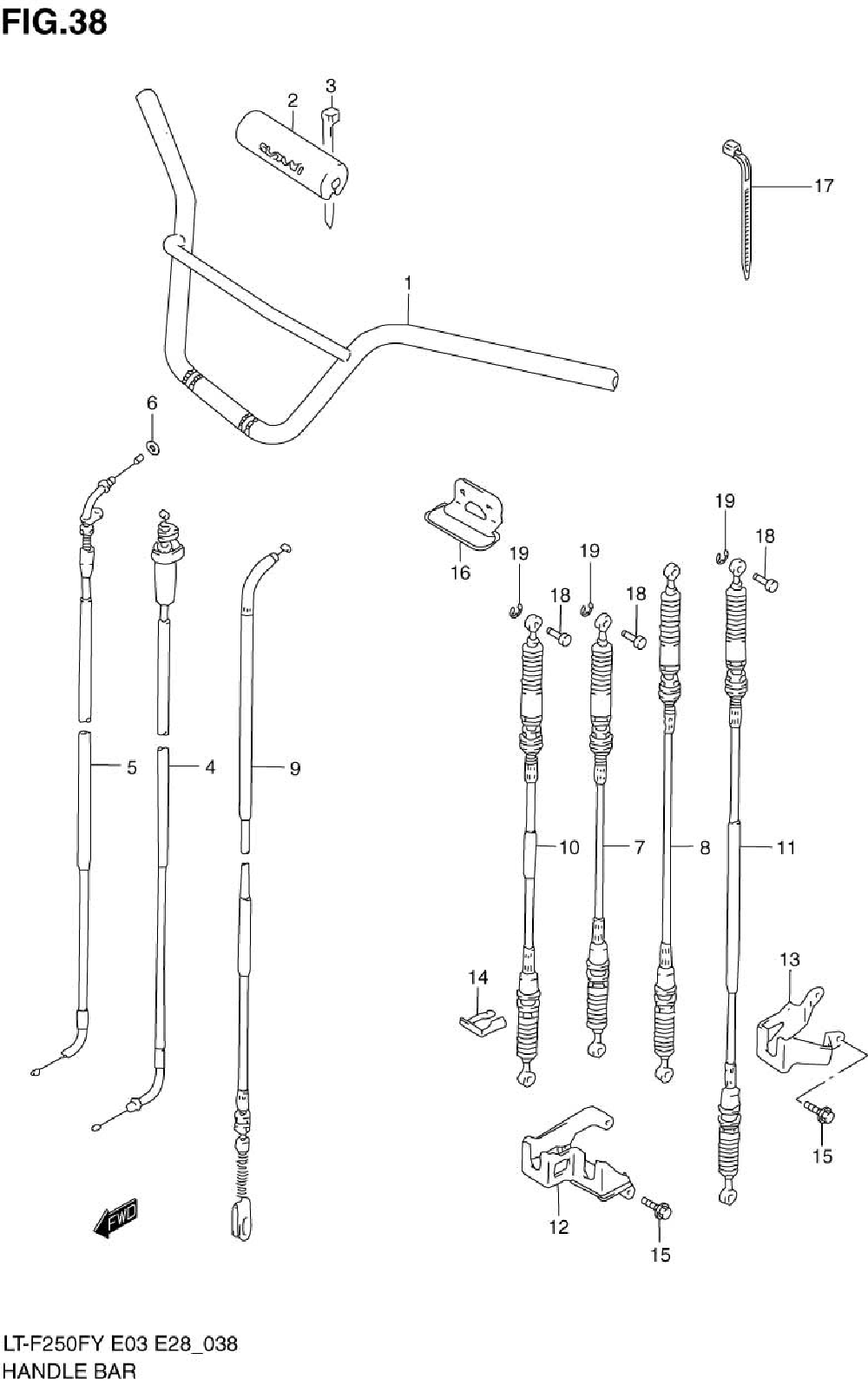 Handlebar - cable (model x_y)