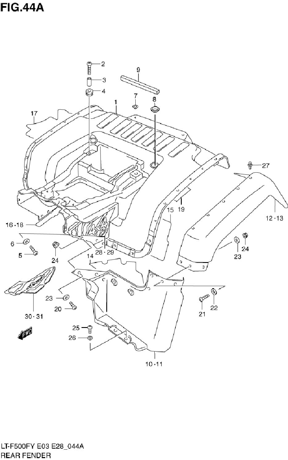 Rear fender (model x_y)