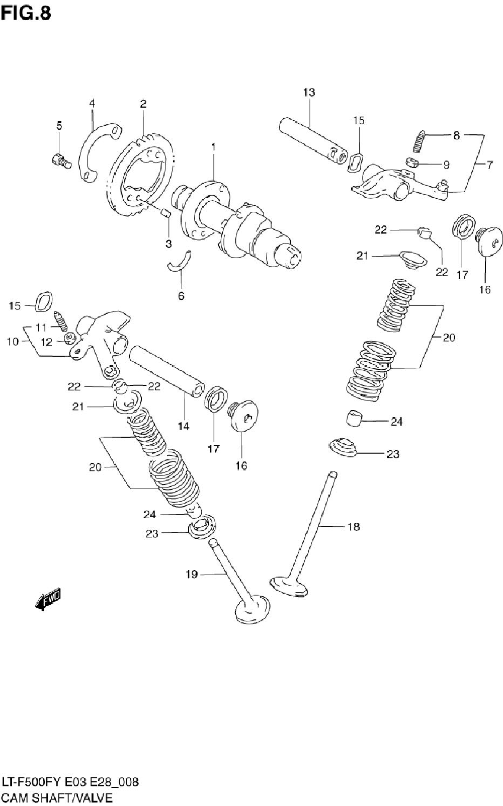 Cam shaft - valve