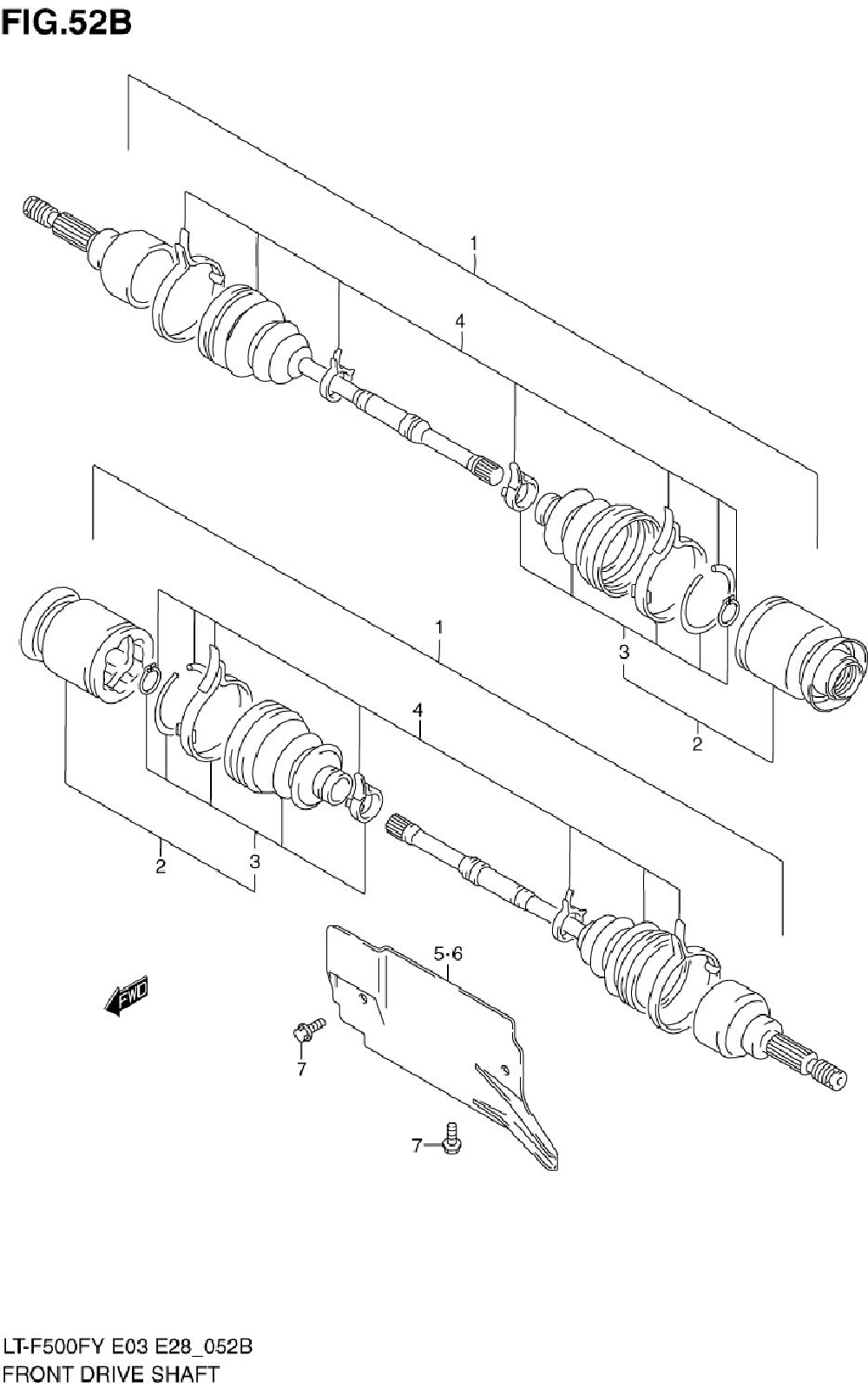 Front drive shaft (model k1_k2)