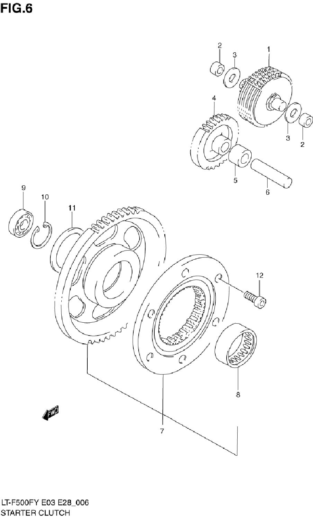 Starter clutch (model w_x)