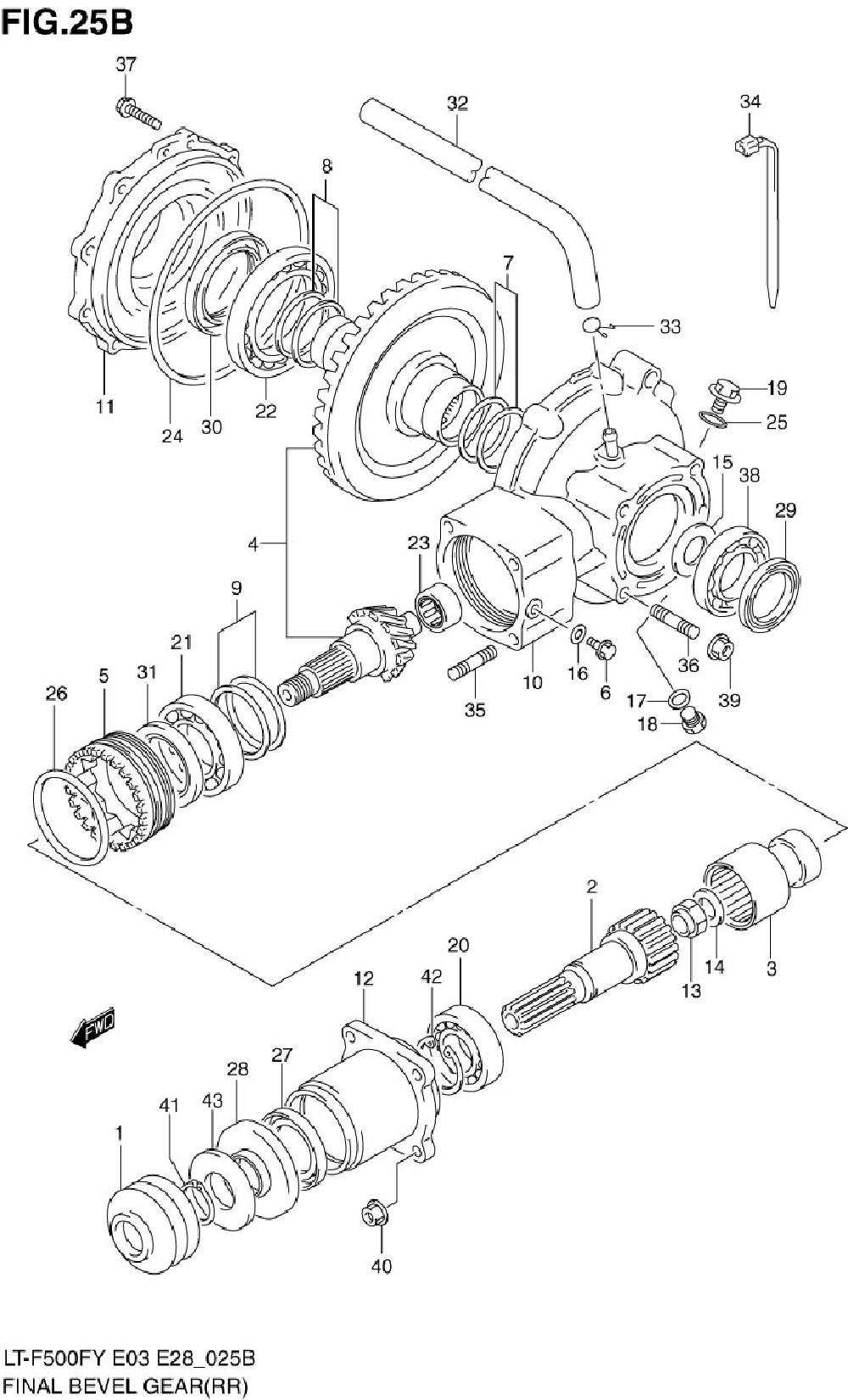 Final bevel gear (rear)(model k1_k2)