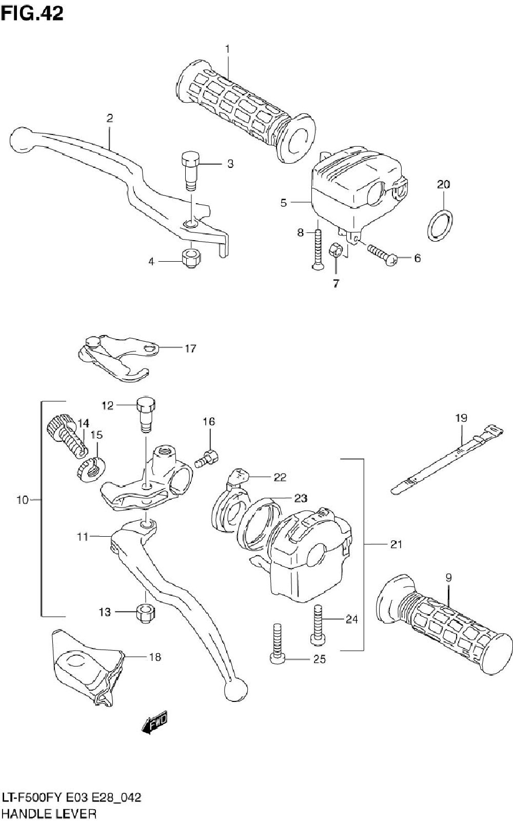 Handle lever (model w_x_y_k1)