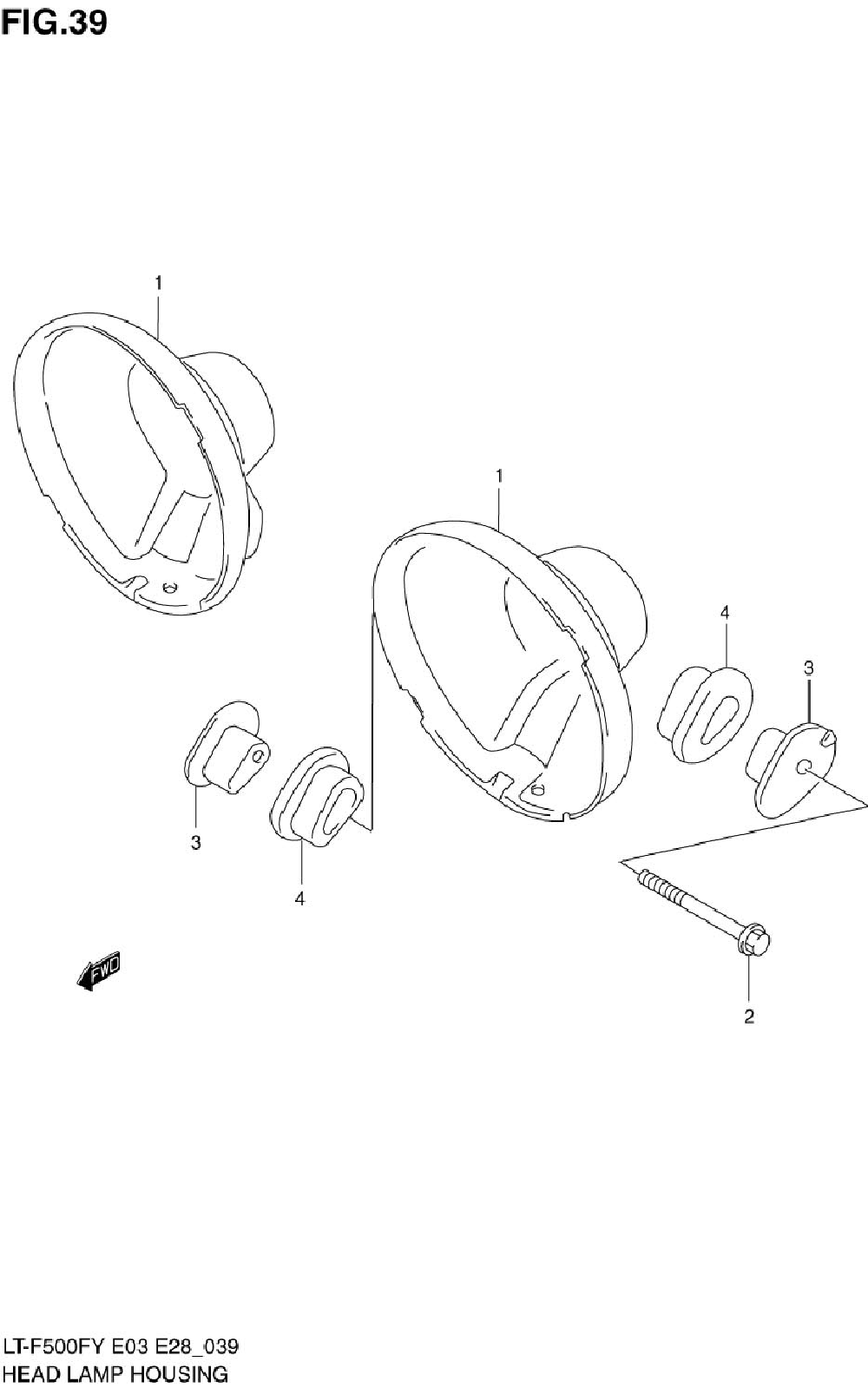 Headlamp housing