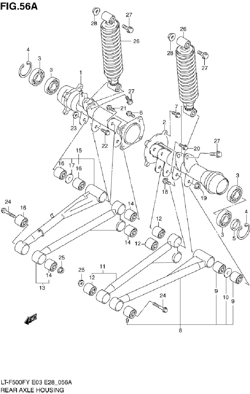 Rear axle housing (model y)