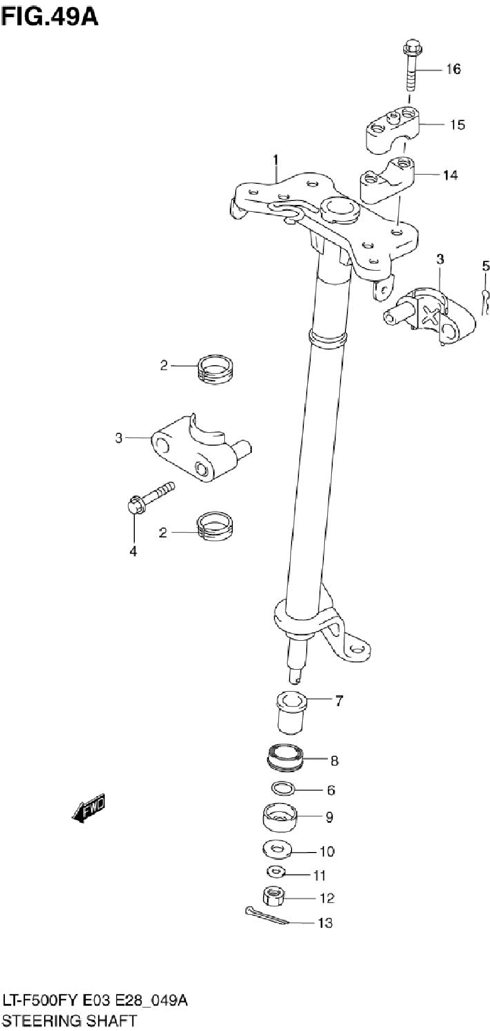 Steering shaft (model y_k1_k2)