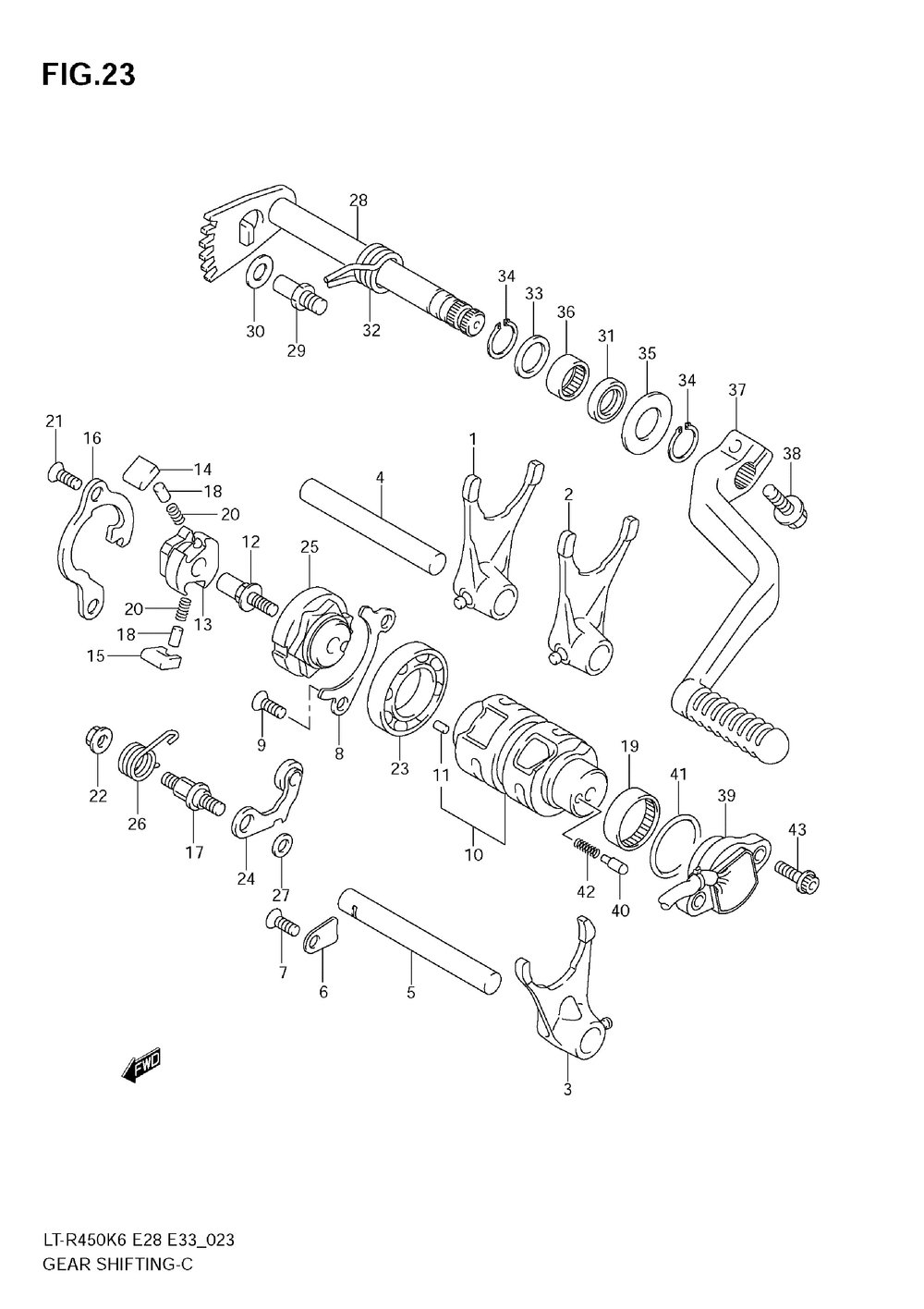 Gear shifting (modelk k6_k7)