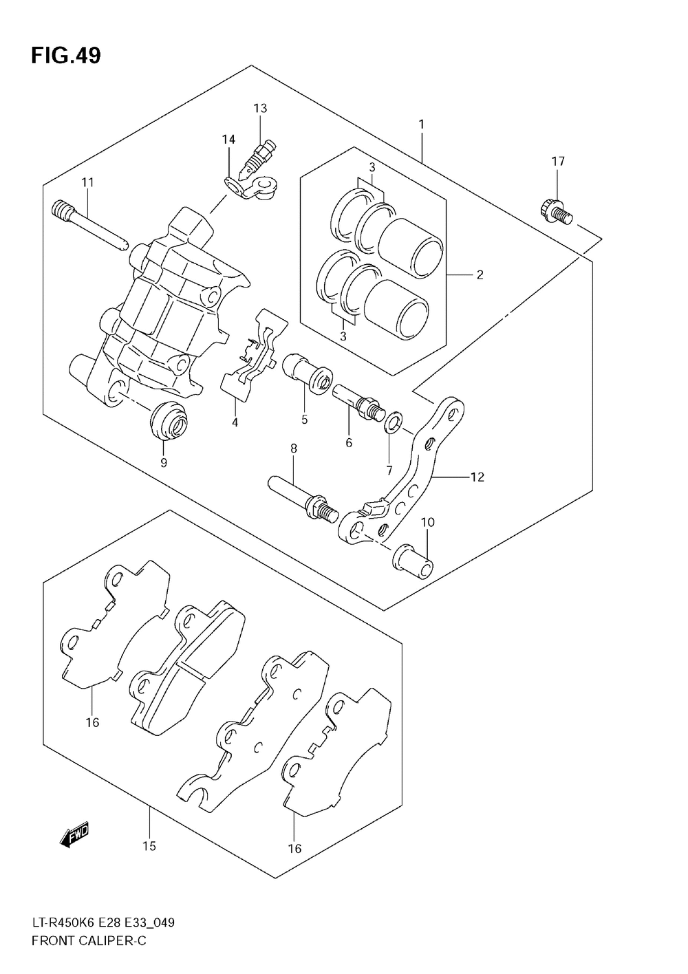 Front caliper