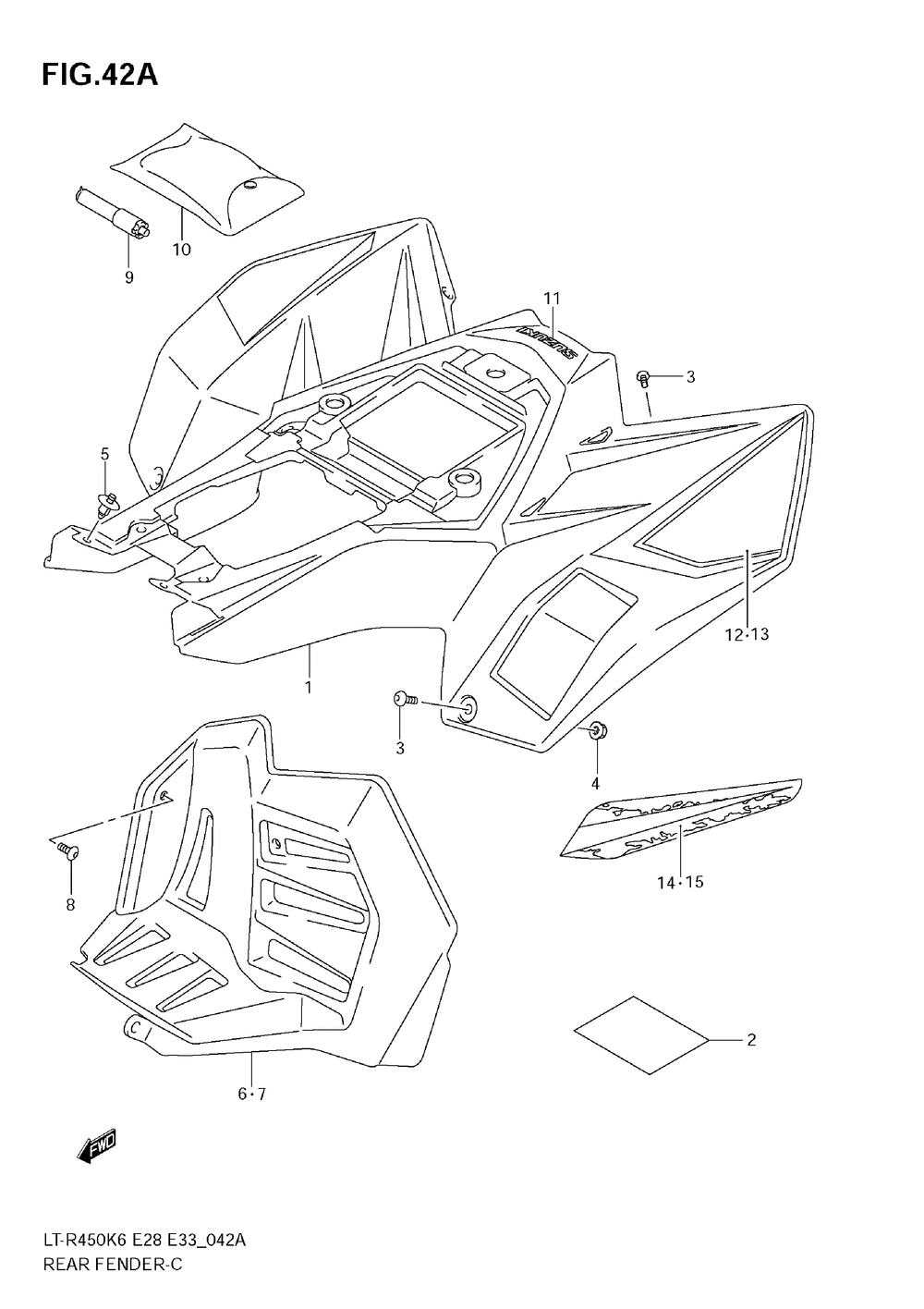 Rear fender (model k8)