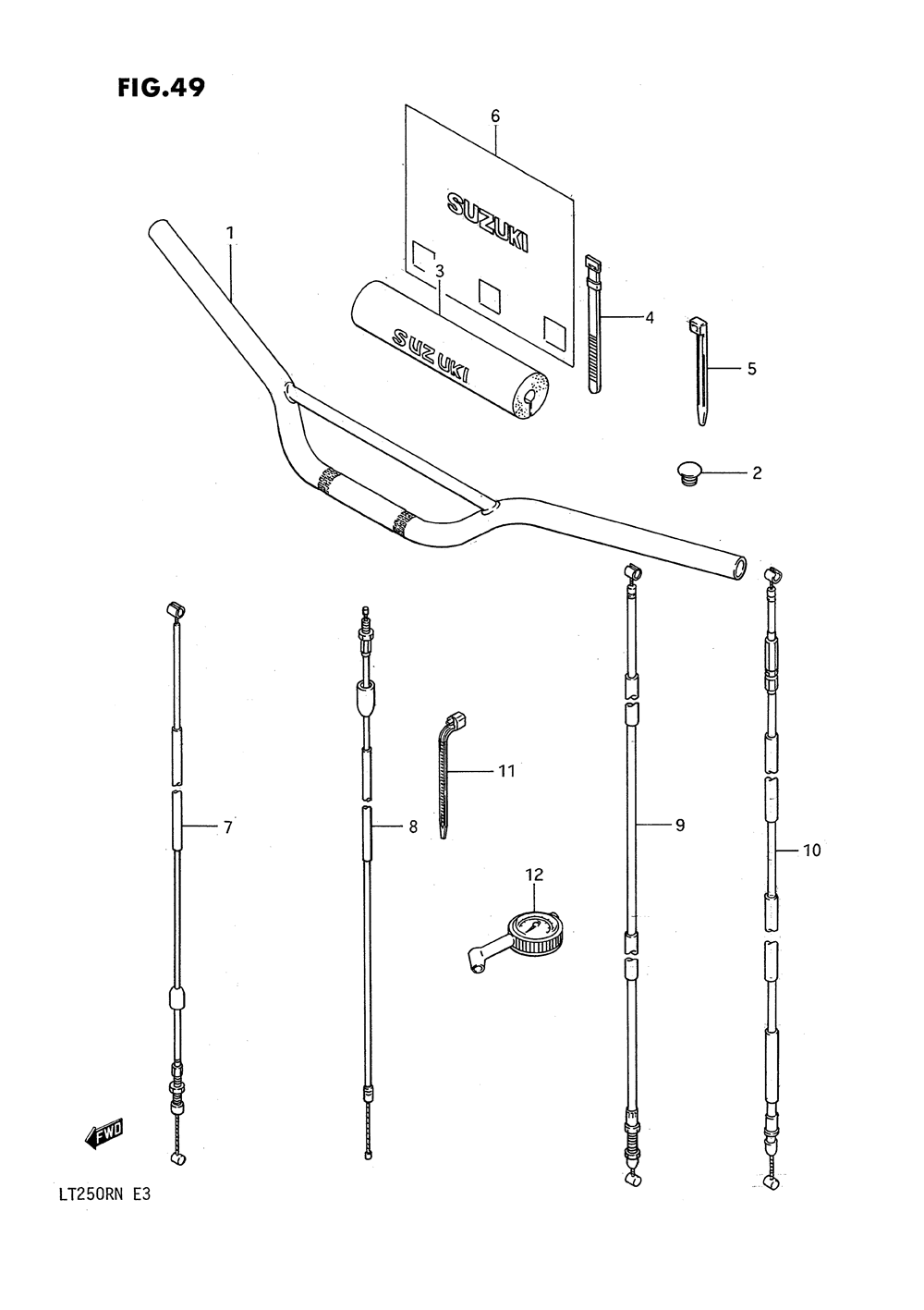 Handlebar - control cable