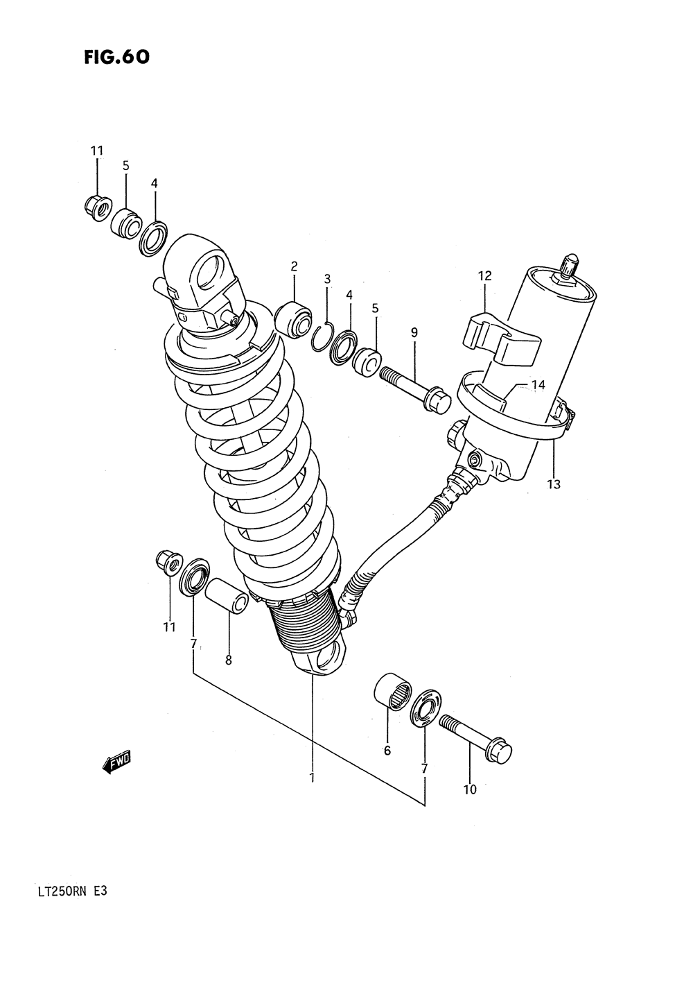 Rear shock absorber (model h_j_k_l)