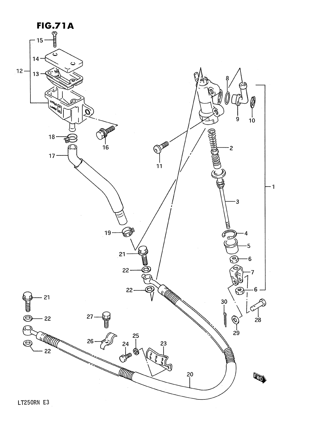 Rear master cylinder (model m_n)