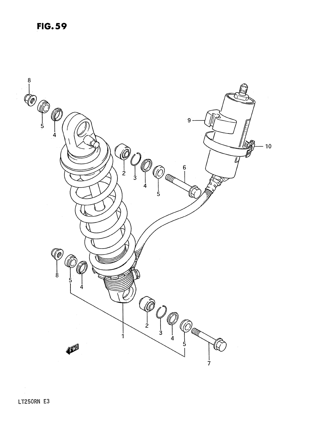 Rear shock absorber (model f_g)