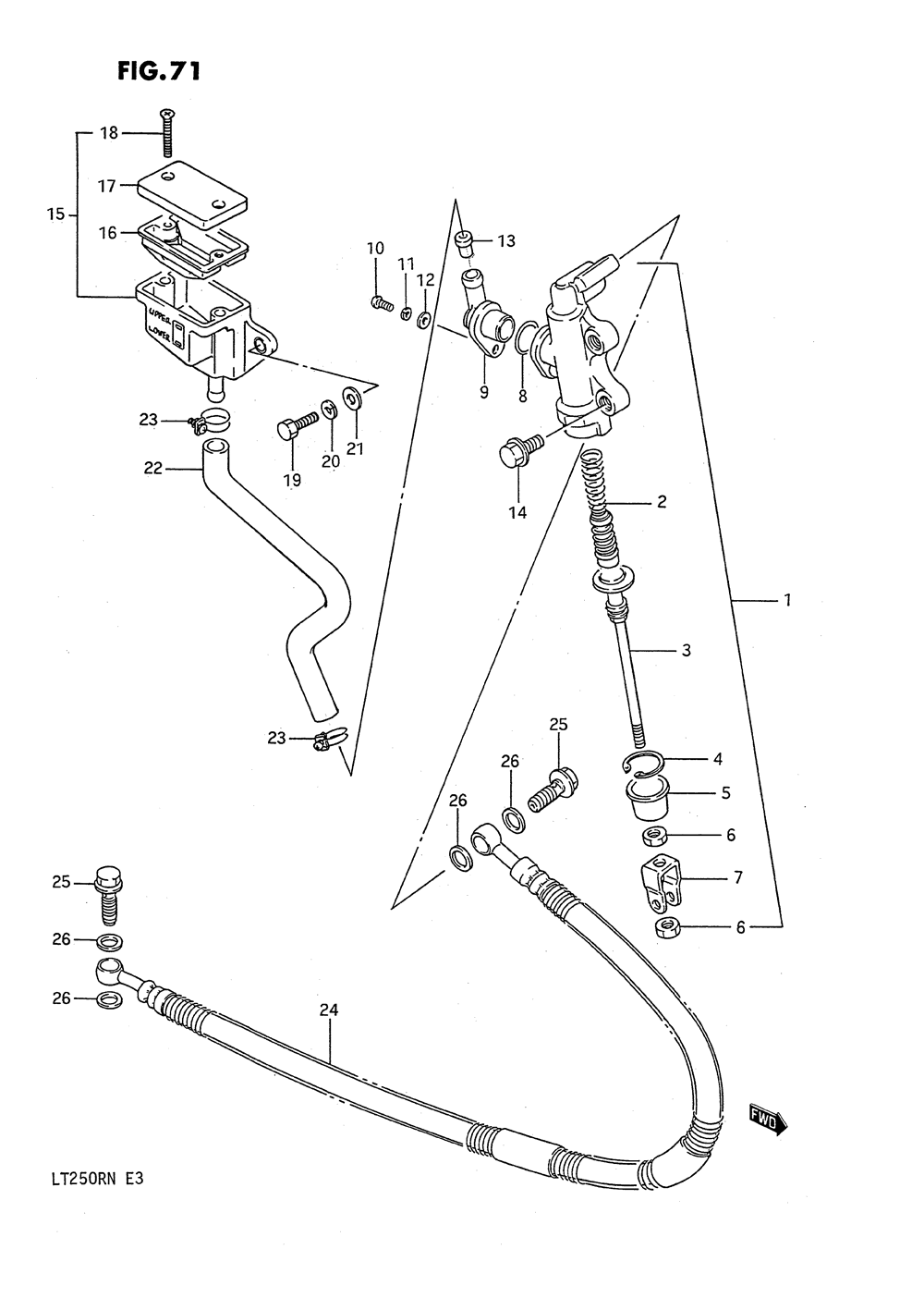 Rear master cylinder (model h_j_k_l)