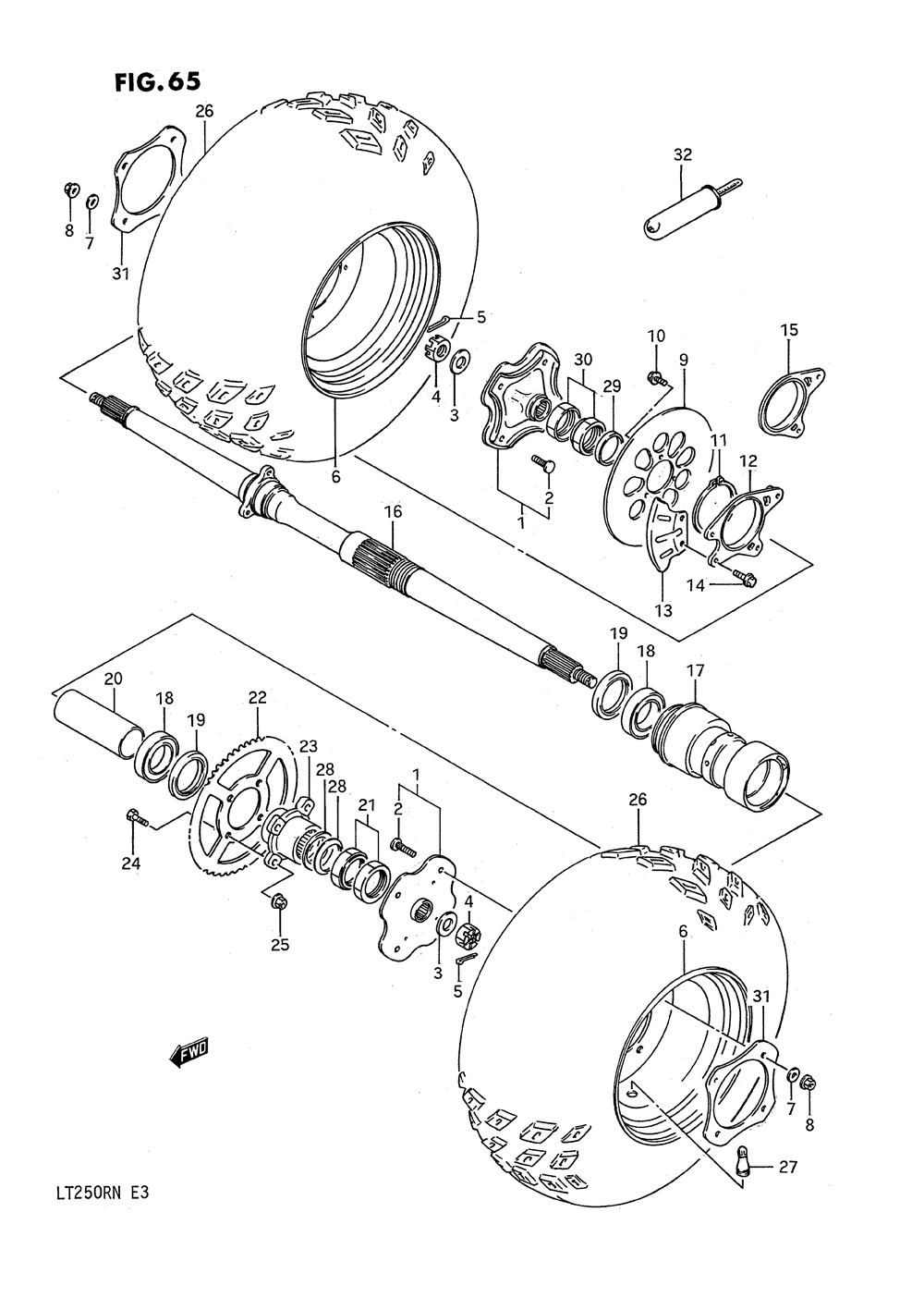 Rear wheel (model f_g)