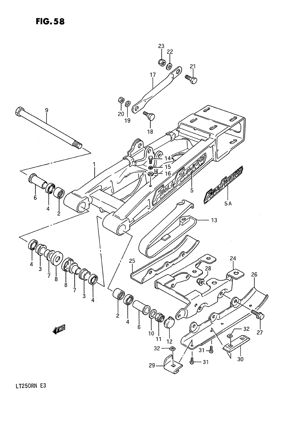 Rear swinging arm (model h_j_k_l)