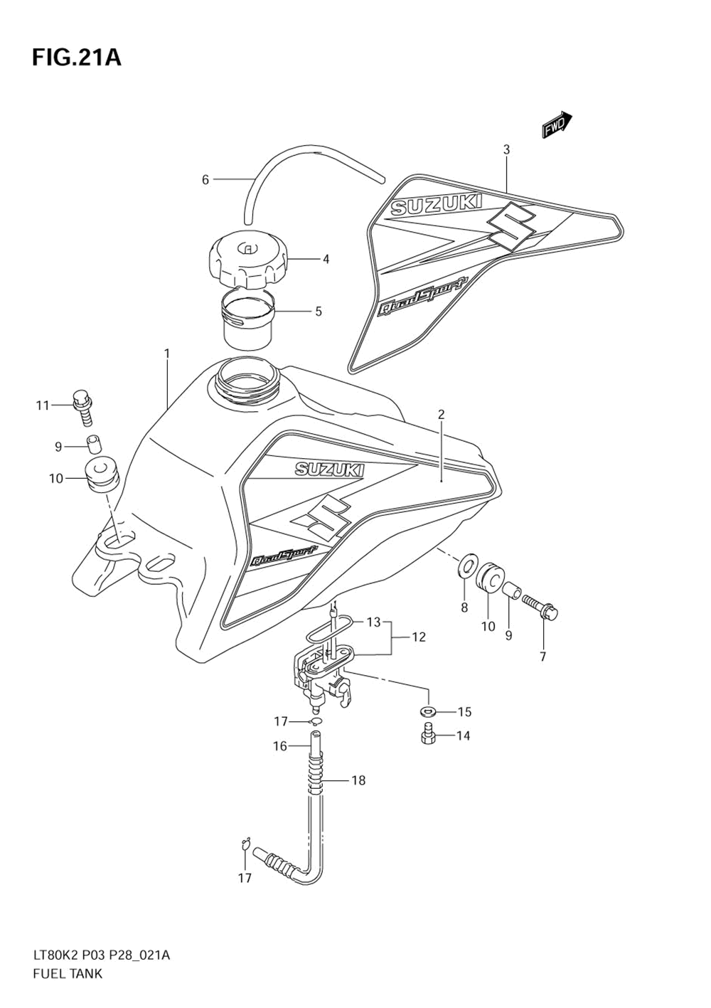 Fuel tank (model k5_k6)