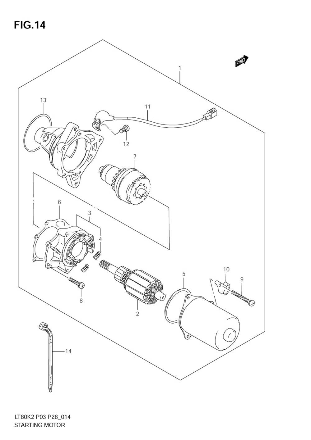 Starting motor