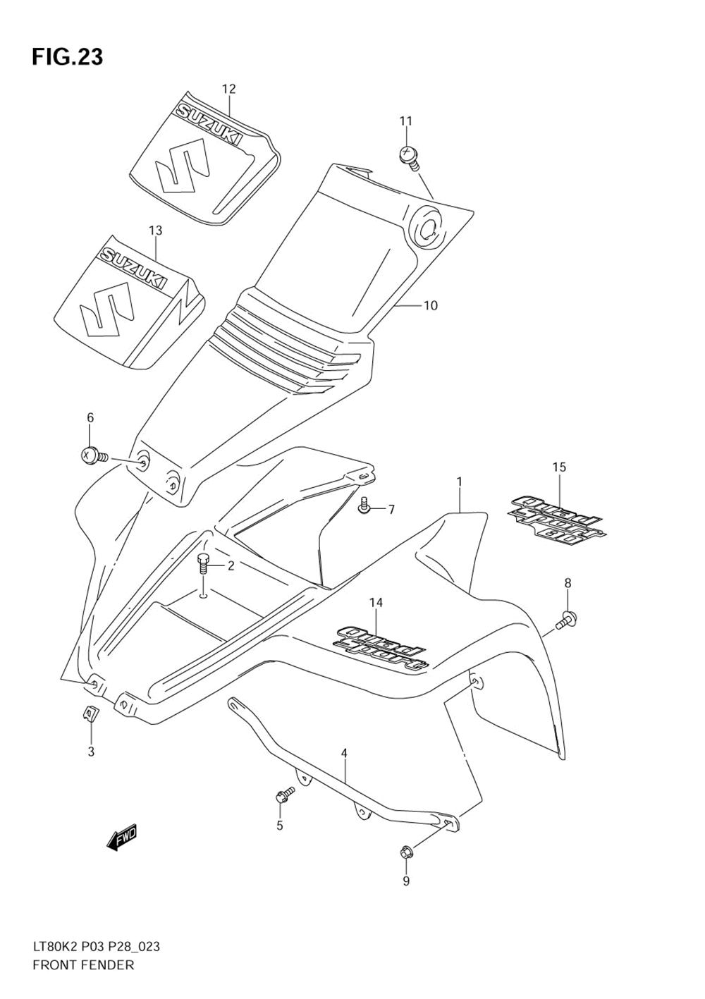 Front fender (model k2_k3_k4)