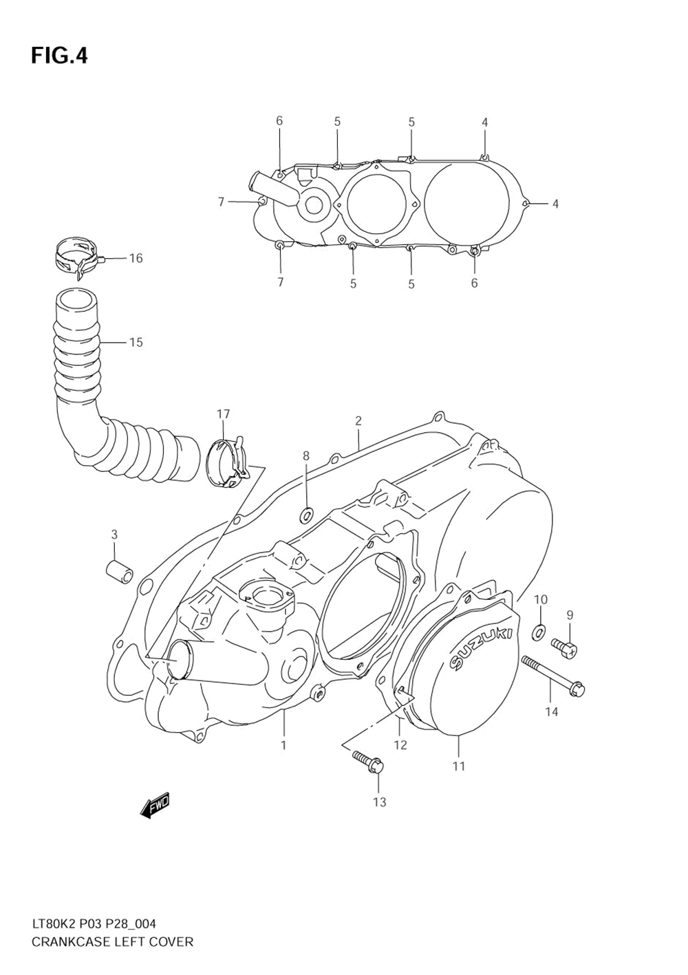 Crankcase left cover